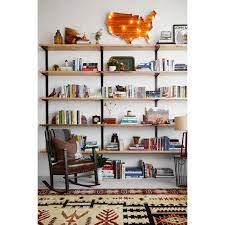 Just as suitable for displaying photos and collectibles as it is for storing household or other items, this shelf is strong and sturdy and has a white laminate surface that resists staining. Large Wall Mounted Shelving Unit 5 Shelf Modern Wall Etsy