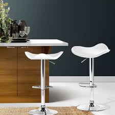 Now for the final step, match the style of the bar stool with your decor. Artiss 2x Kitchen Bar Stools Swivel Bar Stool Leather Gas Lift Chair White Bargainplus Com Au