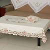 Oubonun tablecloth for dining table rustic farmhouse kitchen table cloth coffee table cover, cotton linen fabric small rectangle table cloths for 4 to 6 seats, beige, wine leaf, 55x70 inch. 3