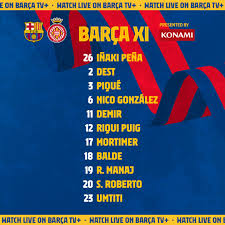 Zamora, samitier, ramallets, suárez, césar, kubala, migueli, schuster. Fc Barcelona On Twitter Our Starting Lineup For Barca Vs Girona