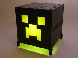 Minecraft Creeper Lamp Light Minecraft Birthday Party Light Favor Night Light Minecraft Room Minecraft Bedroom Minecraft