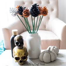 Bring an authentic touch of the wilderness to your rustic home, cabin, or lodge with our great collection of pine cone decor. Making Pine Cone Flowers For Halloween Sustain My Craft Habit