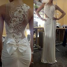 Cw02 Pearls Beaded Wedding Dresses With Images Bridal Gowns Mermaid Unique Prom Dresses Wedding Dresses Beaded