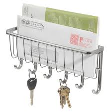 Rated 4 out of 5 stars. Idesign Wall Mounted Letter Rack Metal Key Holder For Wall With 6 Hooks Functional Key Rack Organiser With Post Tray For Hallway Or Kitchen Silver Buy Online In Botswana At Botswana Desertcart Com Productid