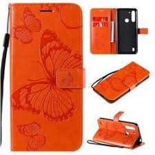 Embossing 3d Butterfly Leather Wallet Case For Motorola Moto G8 Power Lite Orange Motorola Moto G8 Power Lite Cases Guuds In 2020 Leather Wallet Case Wallet Case 3d Butterflies