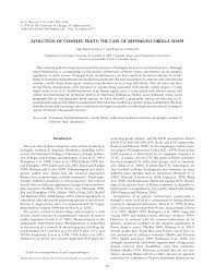 Pdf Evolution Of Complex Traits The Case Of Erysimum Corolla Shape
