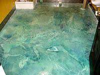 Using a roller or sprayer, apply the acid stain. Pin On Blue Green Stained Concrete Floors