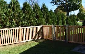 See more ideas about fence, fence design, backyard fences. Red Cedar Picket Fence In Sherrill Ny Poly Enterprises Fencing Decking Railing