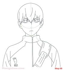 5 methods for rookies here is the hardest part var you have a very bright idea in your mind and you know what to to draw an anime body start by drawing a stick figure with small circles at the joints and triangles for the hands and feet. How To Draw Tobio Kageyama From Haikyuu Mangajam Com Anime Character Drawing Anime Lineart Character Drawing
