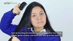 Only brush curly hair when it's wet, damp, or has a layer of slip between strands and the bristles. 4 Ways To Brush Your Hair Wikihow