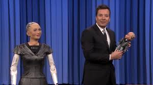 Sophia the Robot and Jimmy Sing a Duet of "Say Something" | Facebook