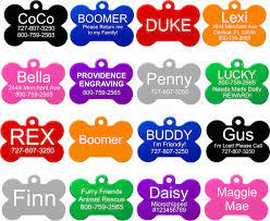 Please share with the rest of the canine campus related posts. Amazon Com Providence Engraving Pet Id Tags In 8 Shapes 8 Colors And Two Sizes Personalized Dog Tags And Cat Tags With 4 Lines Of Customizable Text Available In 8 Shapes And Colors Pet Supplies