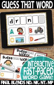 Final Consonant Blends Mp Nd Nk Nt Interactive Phonics Games Elementary Activities Word Work Activities