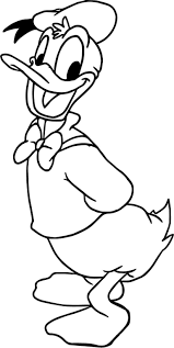 Super Donald Duck Coloring Page In 2020 Easy Cartoon Drawings Cartoon Coloring Pages Disney Coloring Pages