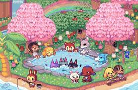 Pixel Art Animal Crossing Scene New Horizons Nintendo Switch Gaming Pixelart Ichigogo Animal Crossing Rainy Day Crafts Pixel Characters