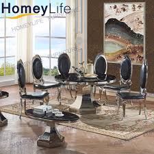 Impact oval cocktail table with marble top. China High Fashion High Gloss Stainless Steel Oval Black Marble Coffee Table China Modern New Stylish Furniture High Glossy Dining Dinner Set