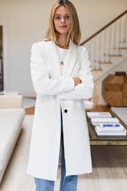 Tailored Coat - White - Emerson Fry