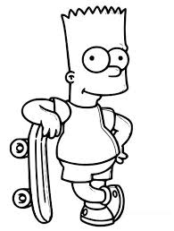 1st grade (3,704) kindergarten (5,392) Bart Simpson With Skate Board Coloring Page Free Printable Coloring Pages For Kids