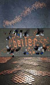 Spectacular 250 000 Coin Street Mural Street Mural Types Of Lettering Coin Art
