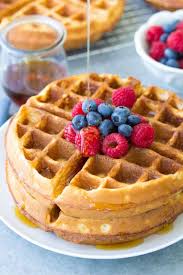 Light And Crispy Buttermilk Waffles These Healthier Waffles Take Just 10 Minutes Prep Store Them In Buttermilk Waffles Recipe Waffle Recipes Healthy Waffles