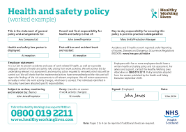 Ensure that the health and safety policy is fully implemented and that all necessary risk assessments are carried out ensuring all control measures are implemented and monitored. Free 21 Health And Safety Policy Examples In Pdf Google Docs Pages Word Examples