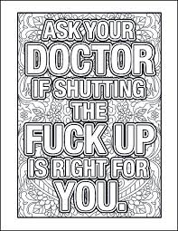 Free Printable Coloring Pages For Adults With Swear Words In 2020 Swear Word Coloring Swear Word Coloring Book Cuss Words Coloring Book