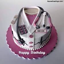 40th Birthday Cake Images For Her Is It The Birthday Of A Doctor Wish Her Happy Birthday With This Name Cake Write Her Name Below And Nursing Cake Cake Writing Doctor Cake