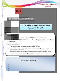 Maybe you would like to learn more about one of these? Ppt Sistem Persamaan Linear Tiga Variabel Belajar