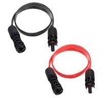 Unique Bargains 1pair Flat Solar Panel Connector Cable 12AWG 1500V Male to Female Solar Panel Extension Cable Solar Extension Wire for RV Photovoltaic ...