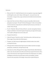 Memang tidak dapat dinafikan bahawa negara pada masa kini sudah berada di peta masyarakat antarabangsa ekoran daripada usaha kerajaan yang berterusan membina negara yang disegani di peringkat dunia. Ayat Bukti Arista