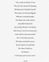 Run S S W Find Me On Instagram Suicidalsnowwhite Poem Poetry Wolves Love Revenge Revenge Quotes Love Revenge Quotes Motivational Quotes For Success