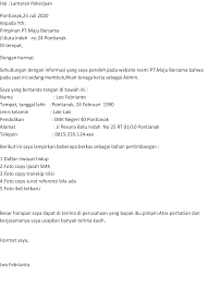 Contoh surat lamaran kerja di alfamart. 48 Contoh Surat Lamaran Kerja Indomaret Pontianak