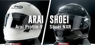 shoei nxr vs arai profile v which motorcycle helmet is