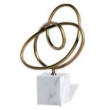 Interlude Home Boucle Knot Decorative Object Paynesgray Decorative Sculpture Sculpture Antique Brass