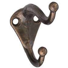 Shop Gatehouse 2 Pack Garment Hooks At Lowes Com Hat Hooks Antique Brass Brass Material