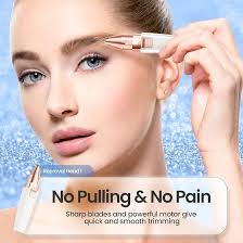 Teanpac Eyebrow Hair Trimmer, 2 in 1 Facial Hair Remover for Women USB  Rechargeable Hair Removal Epilator, Women's Electric Razor for Eyebrows &  Facial Hair