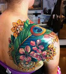 Beautiful peacock feather on back. 55 Peacock Tattoo Designs Cuded