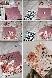 Homemade Diy Graduation Cap With Flowers And Quote Diy Graduation Cap College Graduation Cap Decoration Graduation Cap Designs
