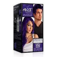 Splat Semi Permanent Bold Hair Color Kit Purple Desire Dyed Hair Purple Splat Hair Dye Hair Color Purple