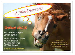 Einladungskarte Verrucktes Pferd Humor Geburtstag Einladungen Einladung Geburtstag