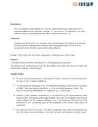 Travel and entertainment spending is typically one of the largest controllable expenses that a company has. 10 Corporate Travel Policy Templates Doc Pdf Free Premium Templates