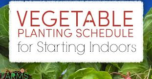 Vegetable Planting Schedule Starting Seeds Indoors