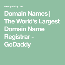 Domain Names The World S Largest Domain Name Registrar Godaddy Website Design Free Godaddy Names