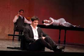 Jakob Kunath as Dr Fichler Free Devil Lisa Ströckens as Hanna Stage Manager  and Jared Ice as Faal