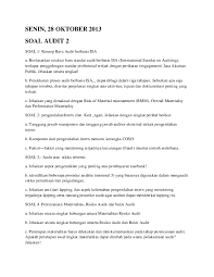 Ü menghindarkan kesalahpahaman dengan klien. Doc Soal Jawab Audit 28april Edbert Tang Academia Edu