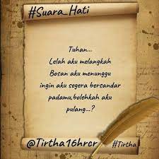 Tapi aku ini ingin menjadi tuhan sebagai kata sifat yang banyak dirindukan dalam tubuh kemanusiaan. Waa Adreamerfa Twitter