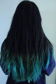 She has black hair with a blue streak in the remakes. Aqua Black Ombre Dipped Hair Dip Dye Hair Ombre Hair Color