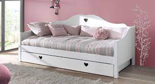 Sofa mit schlaffunktion fã¼r kinderzimmer. Sofa Ausziehbett Weiss Im Landhausstil Mit 2 Schlafplatzen Asami