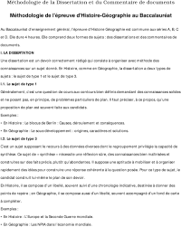 Methodologie De L Epreuve D Histoire Geographie Au Baccalaureat Pdf Free Download