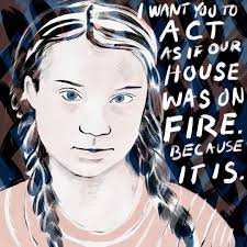 Kate Anderson Illustration Greta Thunberg School Strike For Climate Action School Strike Climate Change Poster Climate Action